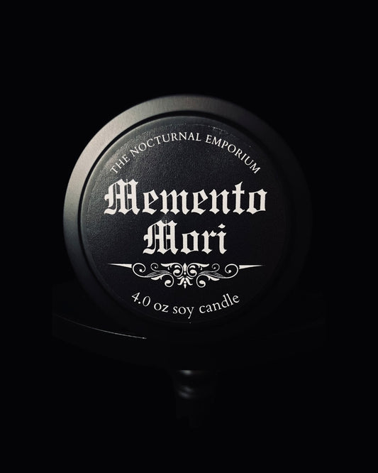 Memento Mori Tin Candle