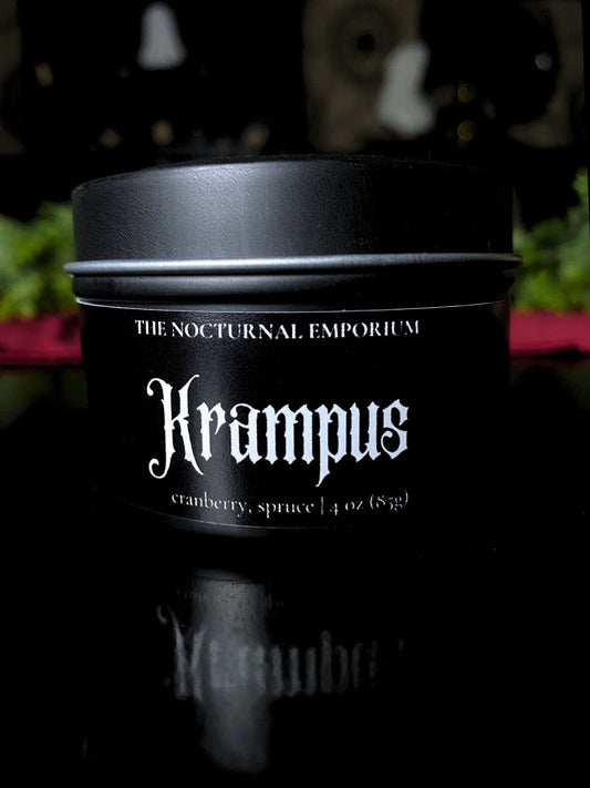 Krampus Tin Candle